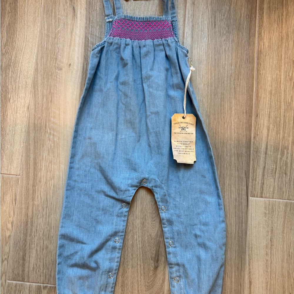 New 12 months cotton & rye cavenders Blue Denim Kids Bodysuit